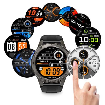 Aligator AW12BK - okosóra Watch GPS 500 mAh IP69K fekete