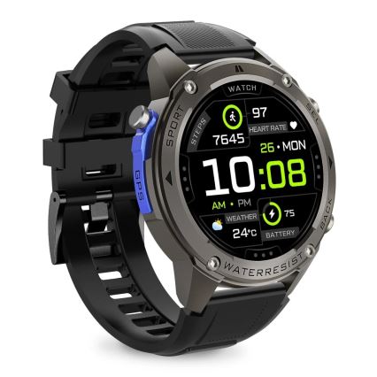 Aligator AW12BK - okosóra Watch GPS 500 mAh IP69K fekete