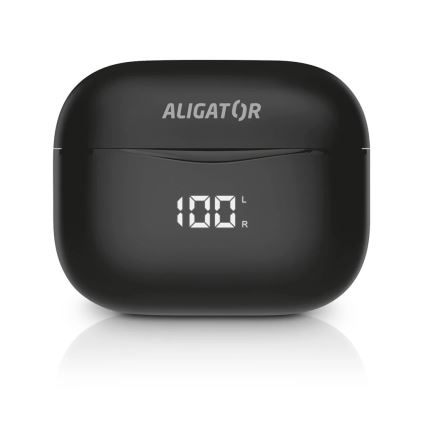 Aligator TWS06 - Pods PRO 3 vezeték nélküli fülhallgatók, 200 mAh töltőtok + 2x 30 mAh, IP30, fekete