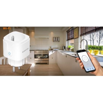 Aligator WAL001 - Okos konnektor 3680W/230V/Típus E/16A Wi-Fi Tuya