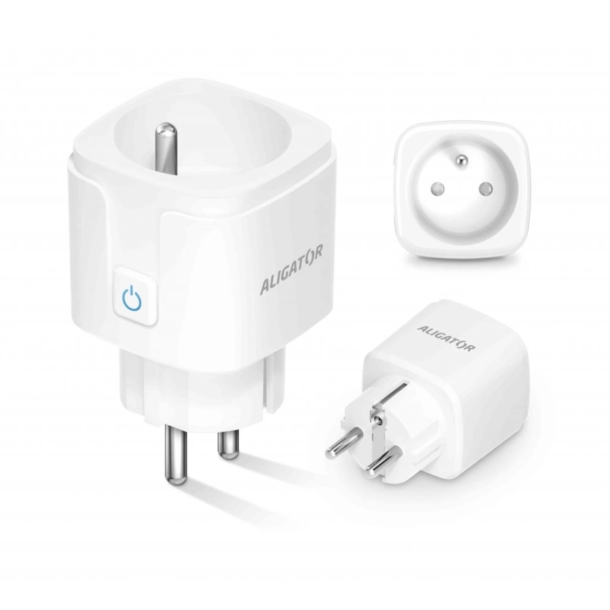 Aligator WAL001 - Okos konnektor 3680W/230V/Típus E/16A Wi-Fi Tuya