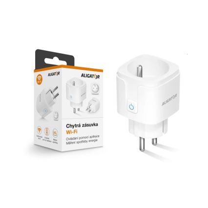 Aligator WAL001 - Okos konnektor 3680W/230V/Típus E/16A Wi-Fi Tuya