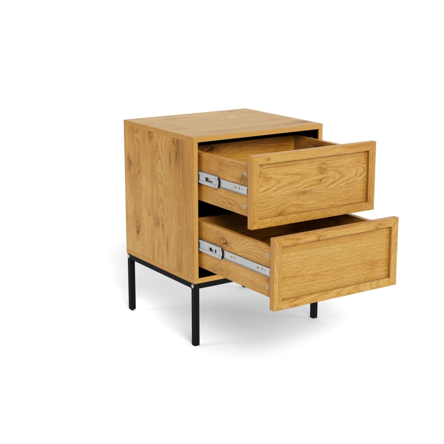 ALIN éjjeliszekrény, 46x40 cm, világosbarna