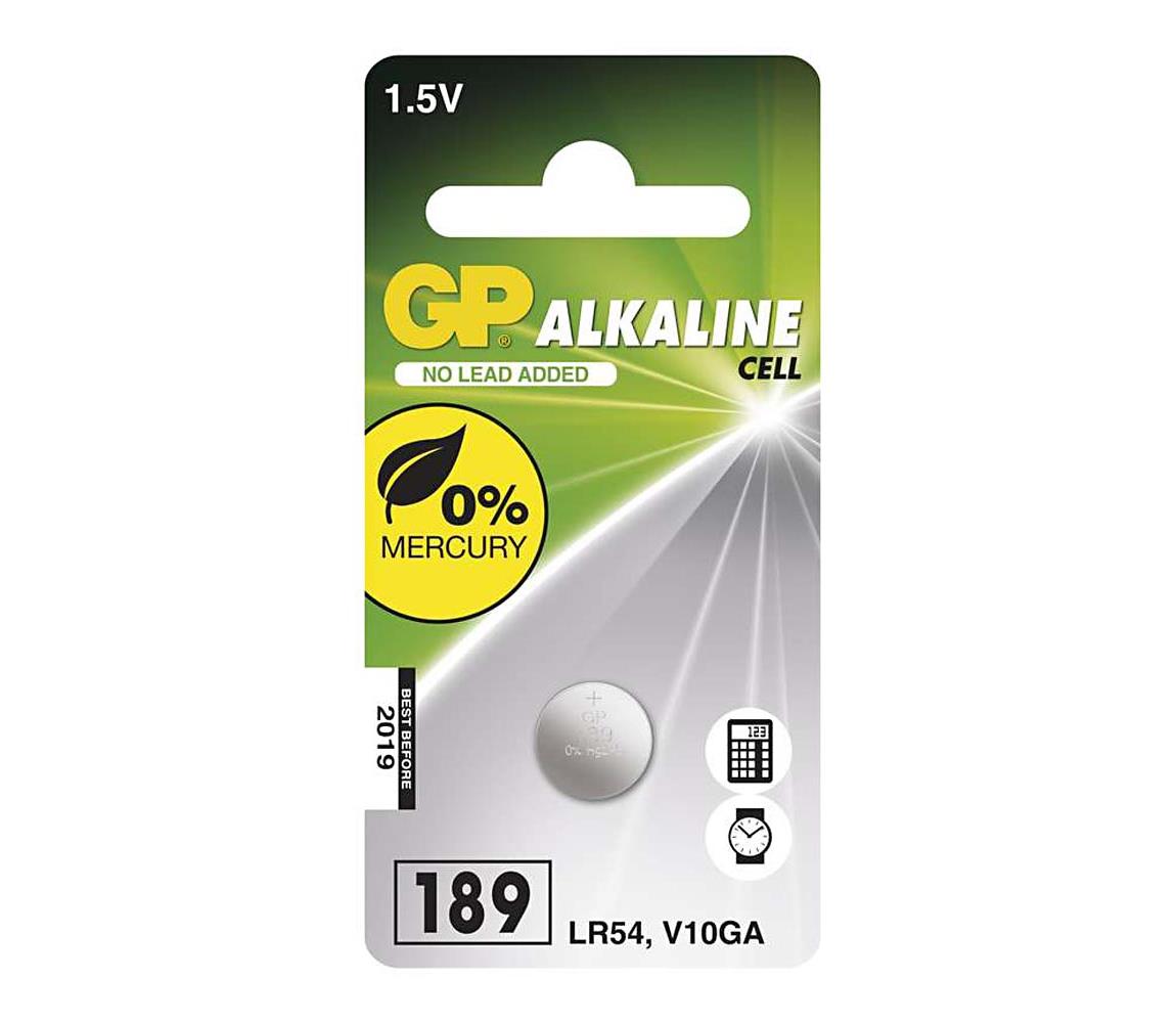Alkáli gombelem LR54 GP ALKALINE 1,5V/44 mAh B13892