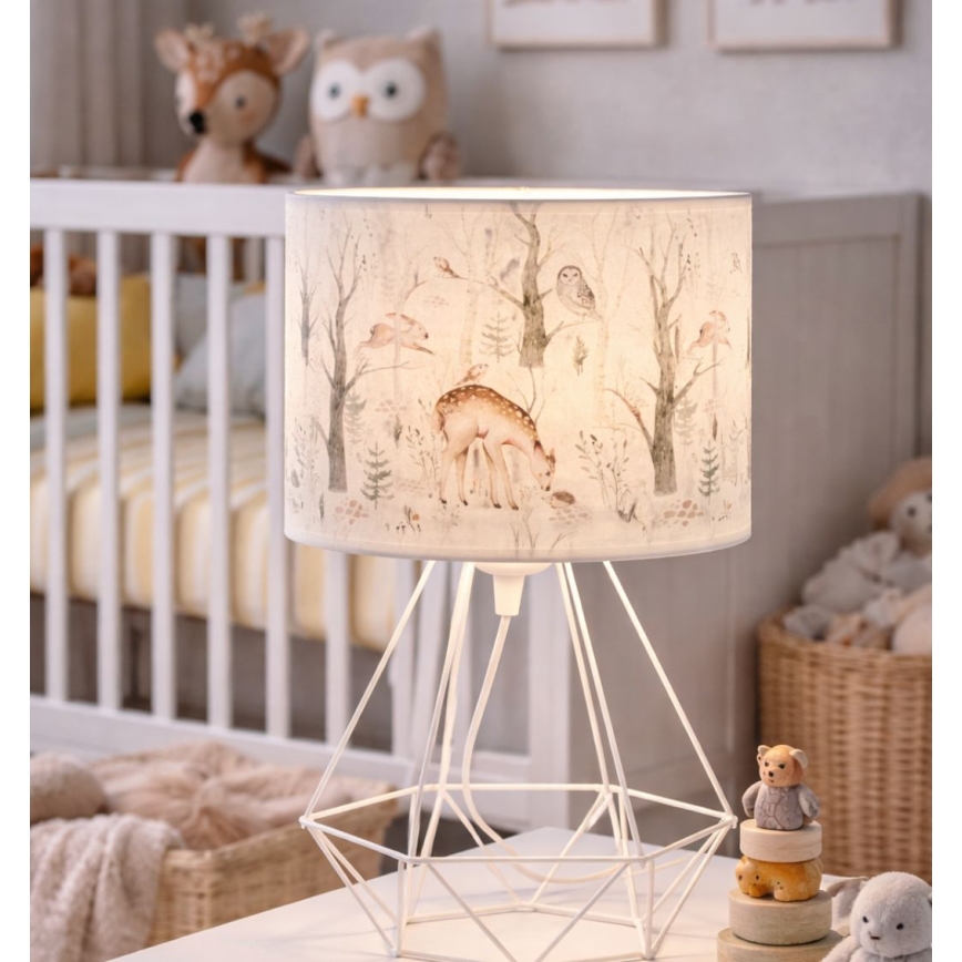 Állatfigurás gyerek asztali lámpa KIDS ROOM 1xE27/60W/230V Ø 18 cm