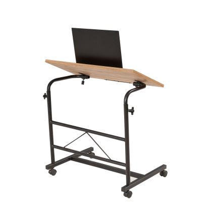 Állítható asztal ARIS 99x70 cm barna/fekete