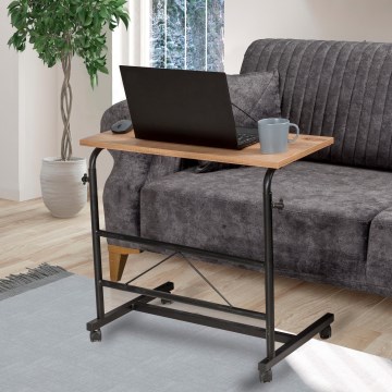 Állítható asztal ARIS 99x70 cm barna/fekete