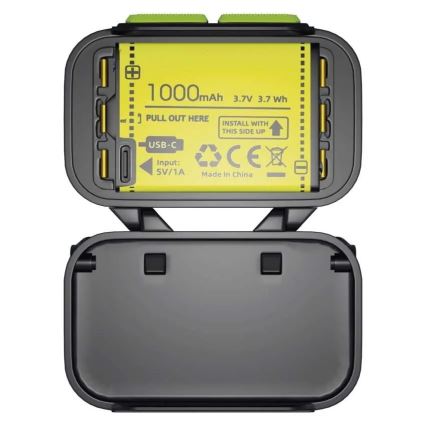 Állítható fényerejű, újratölthető LED fejlámpa/3xAAA/1000 mAh 3,7V