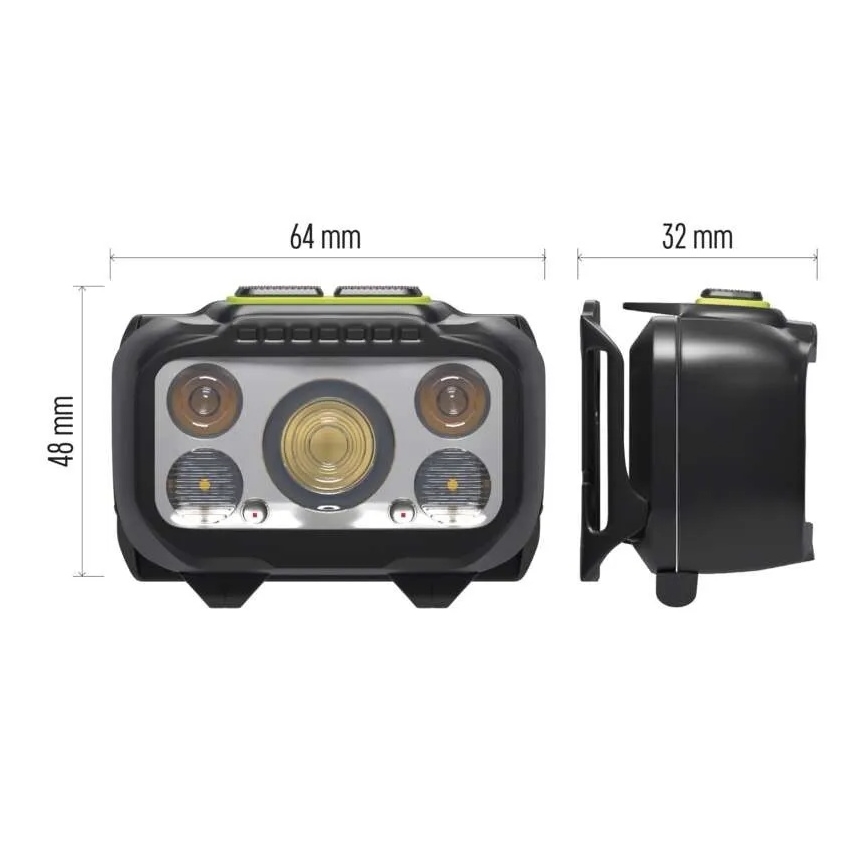 Állítható fényerejű, újratölthető LED fejlámpa/3xAAA/1000 mAh 3,7V