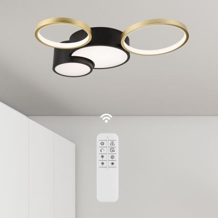 Állítható fényerejű mennyezeti lámpa ALIZEE LED/30W/230V 3000-6500K fekete/arany