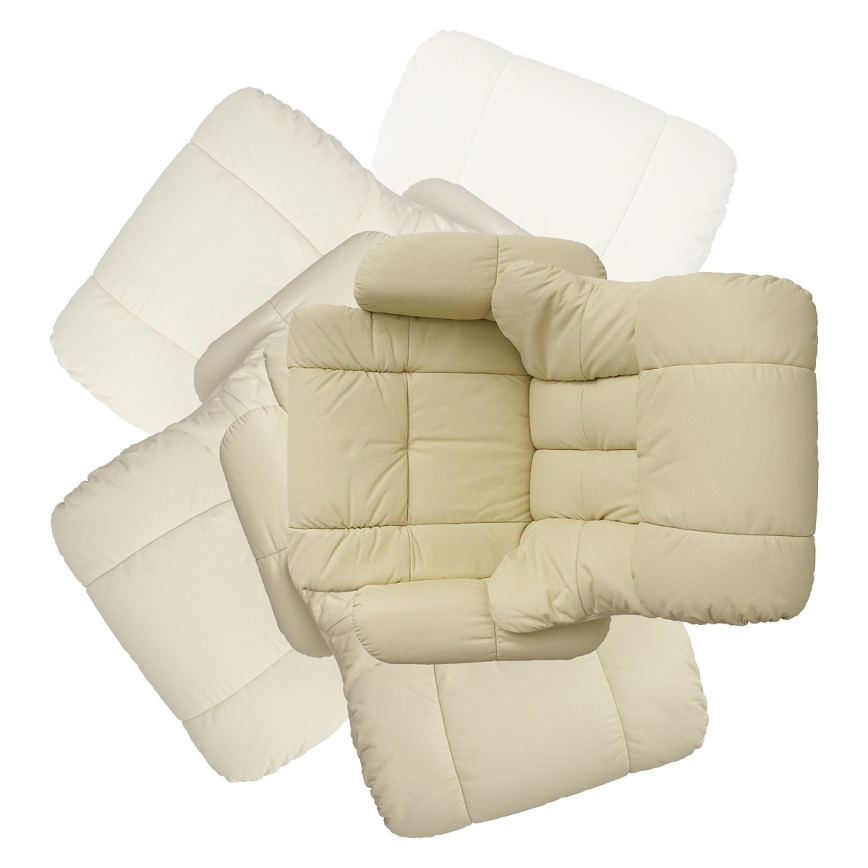 Állítható fotel HABI krémszínű/natúr tölgy