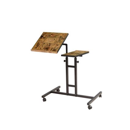 Állítható asztal GLEN 87x67 cm barna/fekete