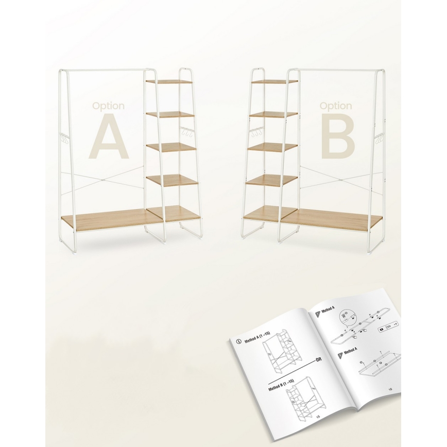 Álló fogas LINEA fehér/barna