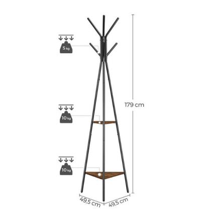 Álló fogas LINEA fekete/barna