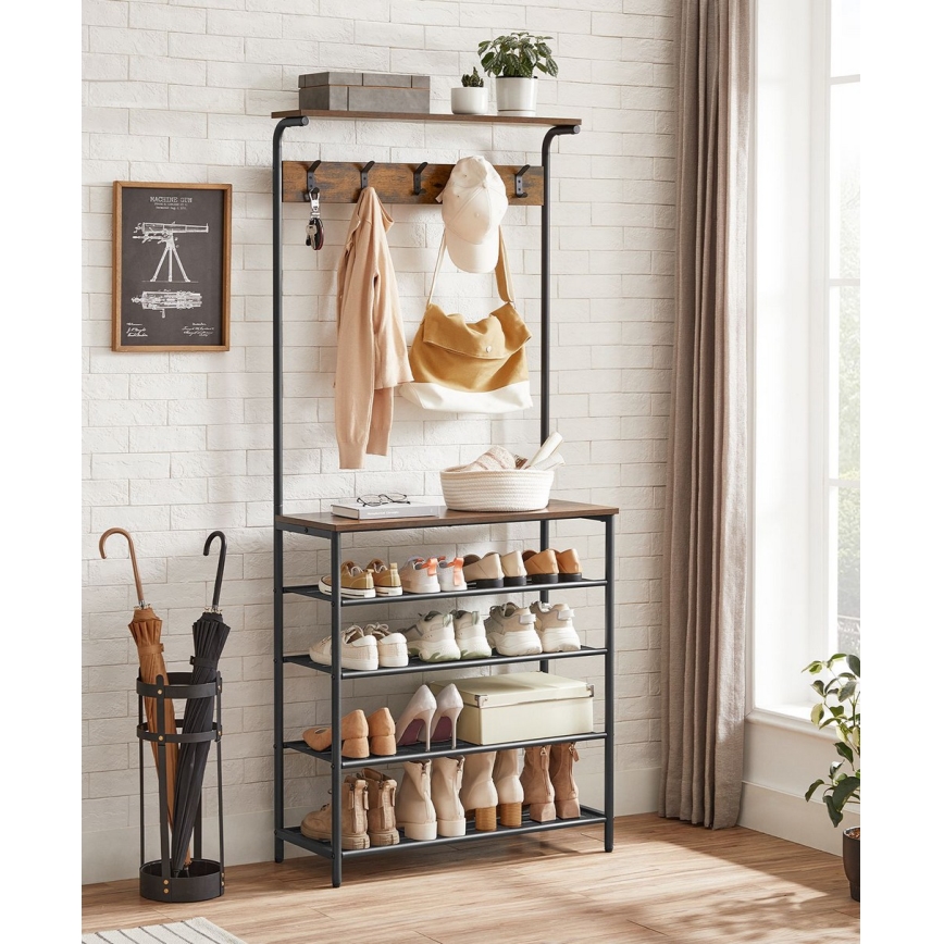 Álló fogas NAVOR barna/fekete