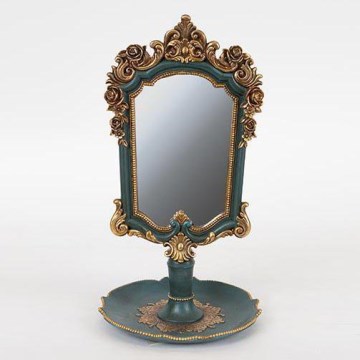 Álló tükör 27,2x15,3 cm zöld/arany