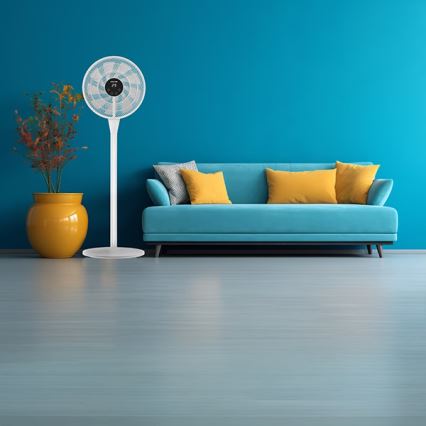Álló ventilátor 25W/230V 130 cm fehér + távirányító