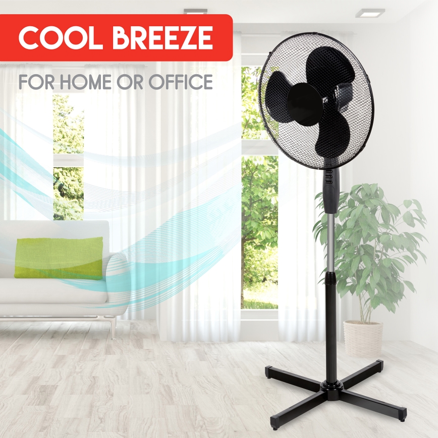 Álló ventilátor 40W/230V á. 40 cm fekete