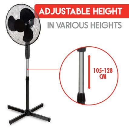Álló ventilátor 40W/230V á. 40 cm fekete