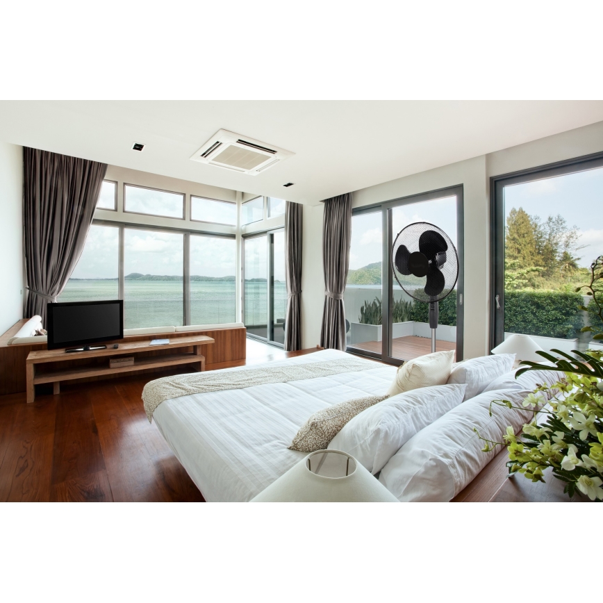 Álló ventilátor 40W/230V á. 40 cm fekete