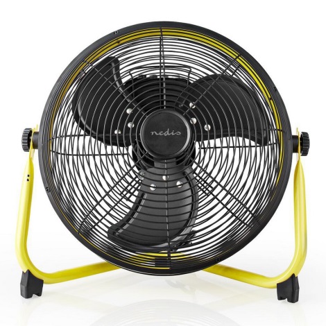 Álló ventilátor 50W/230V fekete/sárga