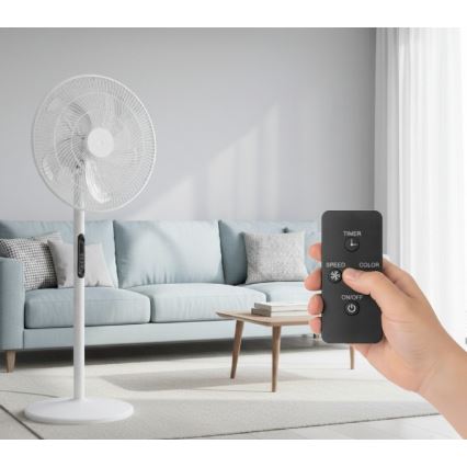 Álló ventilátor VIENTO-R 40W/230V fehér + távirányító