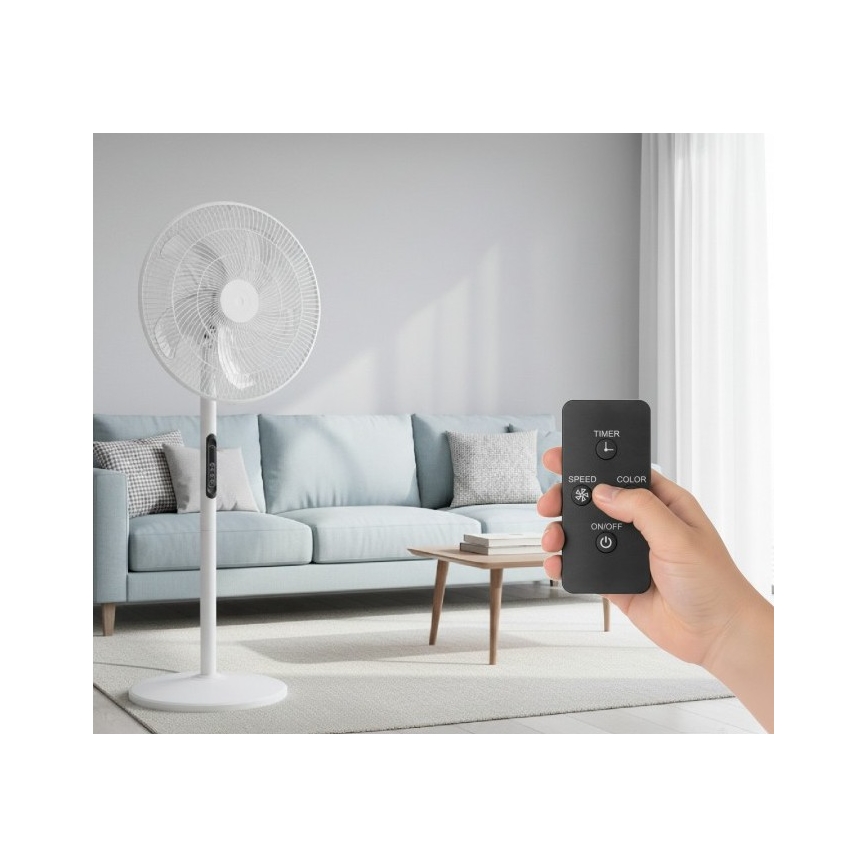 Álló ventilátor VIENTO-R 40W/230V fehér + távirányító