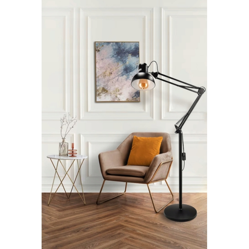 Állólámpa 1x E27/40W/230V fekete