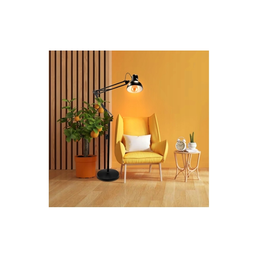 Állólámpa 1x E27/40W/230V fekete