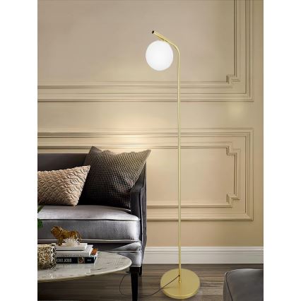 Állólámpa 1xE27/40W/230V arany/fehér