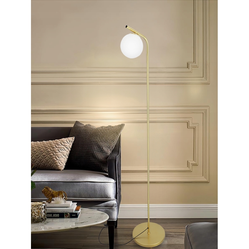 Állólámpa 1xE27/40W/230V arany/fehér