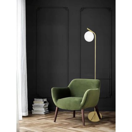 Állólámpa 1xG9/40W/230V arany/fehér