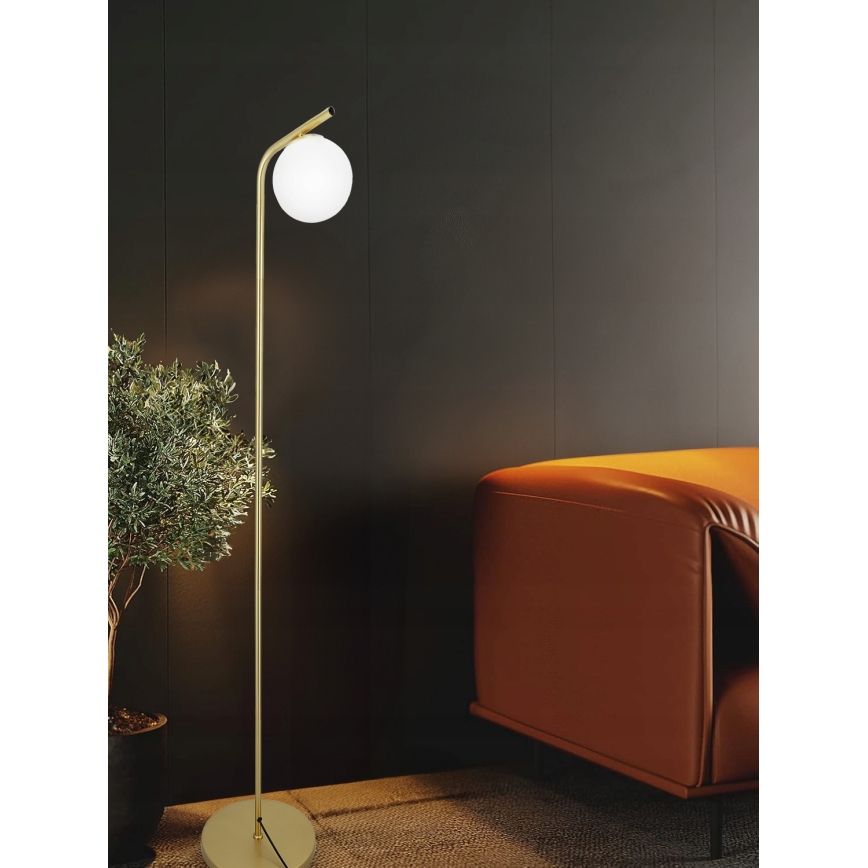 Állólámpa 1xG9/40W/230V arany/fehér