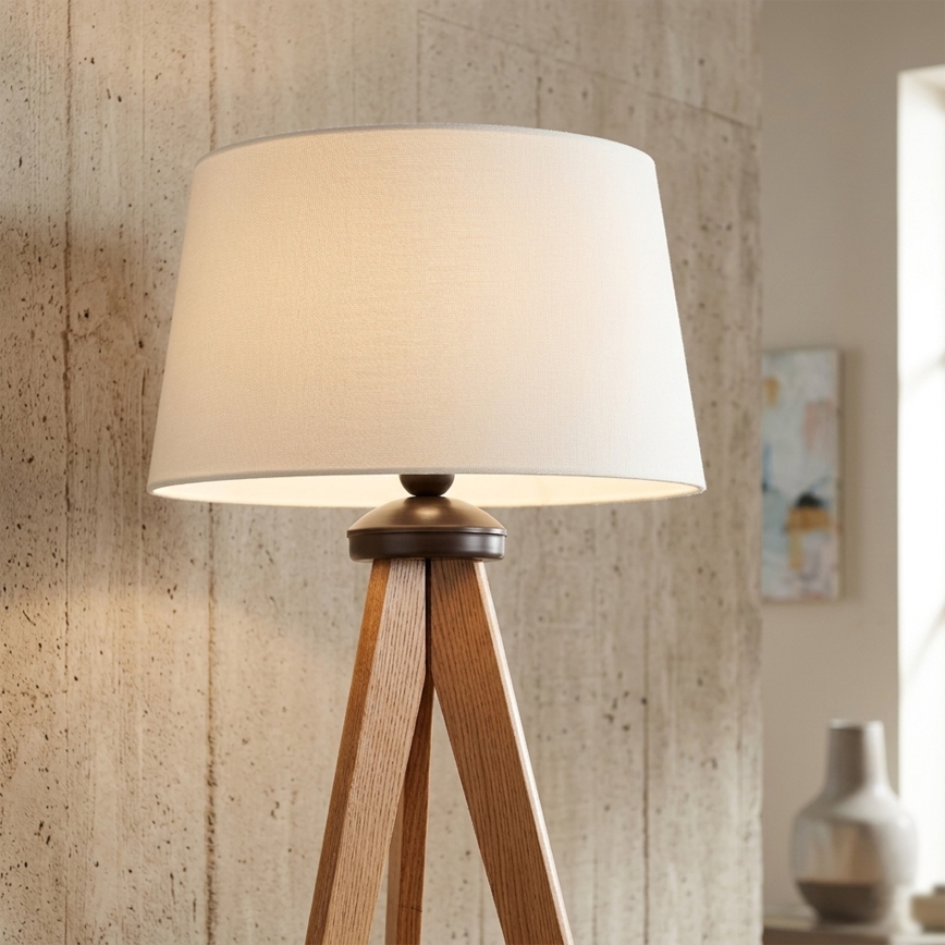Állólámpa AIDA 1xE27/15W/230V tölgy/krémszínű