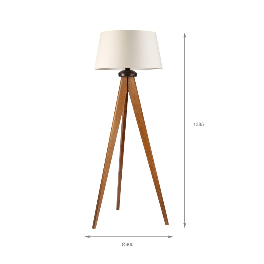 Állólámpa AIDA 1xE27/15W/230V tölgy/krémszínű
