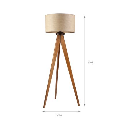 Állólámpa AIDA 1xE27/15W/230V tölgy/raffia