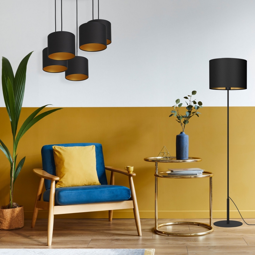 Állólámpa ARDEN 1xE27/60W/230V fekete/arany