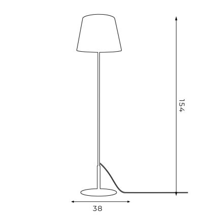 Állólámpa ARDEN 1xE27/60W/230V fekete/arany