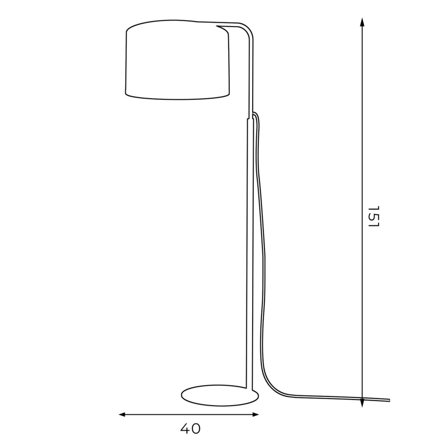 Állólámpa ARDEN 1xE27/60W/230V fekete/fehér