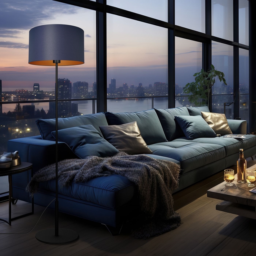 Állólámpa ARDEN 1xE27/60W/230V lila/arany