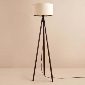 Állólámpa AYD 1xE27/40W/230V barna/bézs