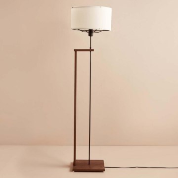 Állólámpa AYD 1xE27/40W/230V barna/fehér