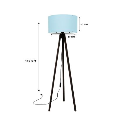 Állólámpa AYD 1xE27/40W/230V barna/kék