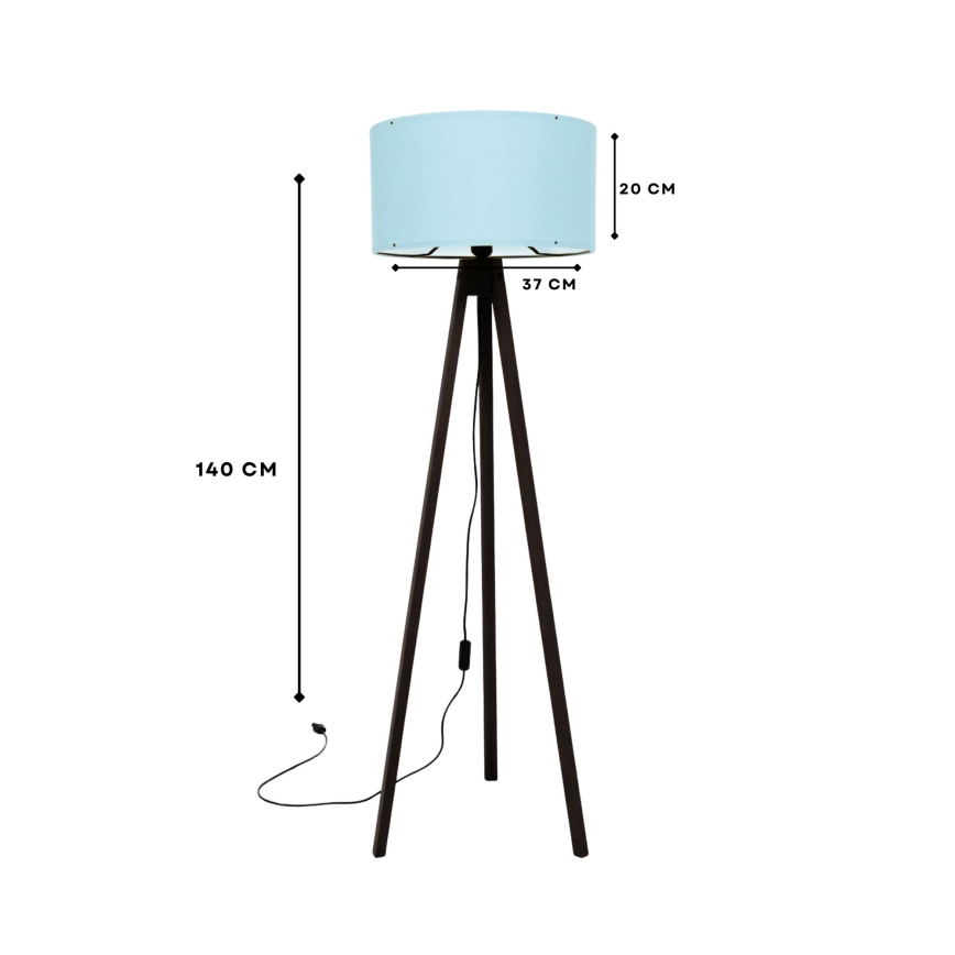 Állólámpa AYD 1xE27/40W/230V barna/kék