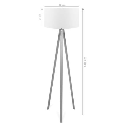 Állólámpa AYD 1xE27/40W/230V barna/krémszínű