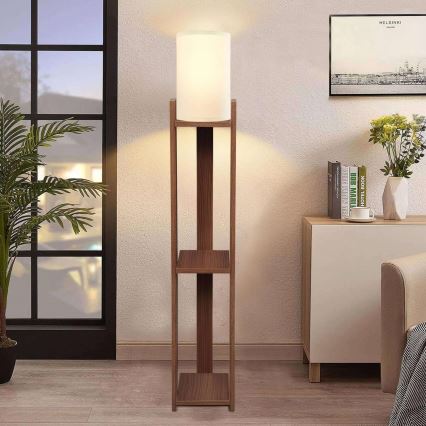 Állólámpa AYD 1xE27/40W/230V barna/krémszínű