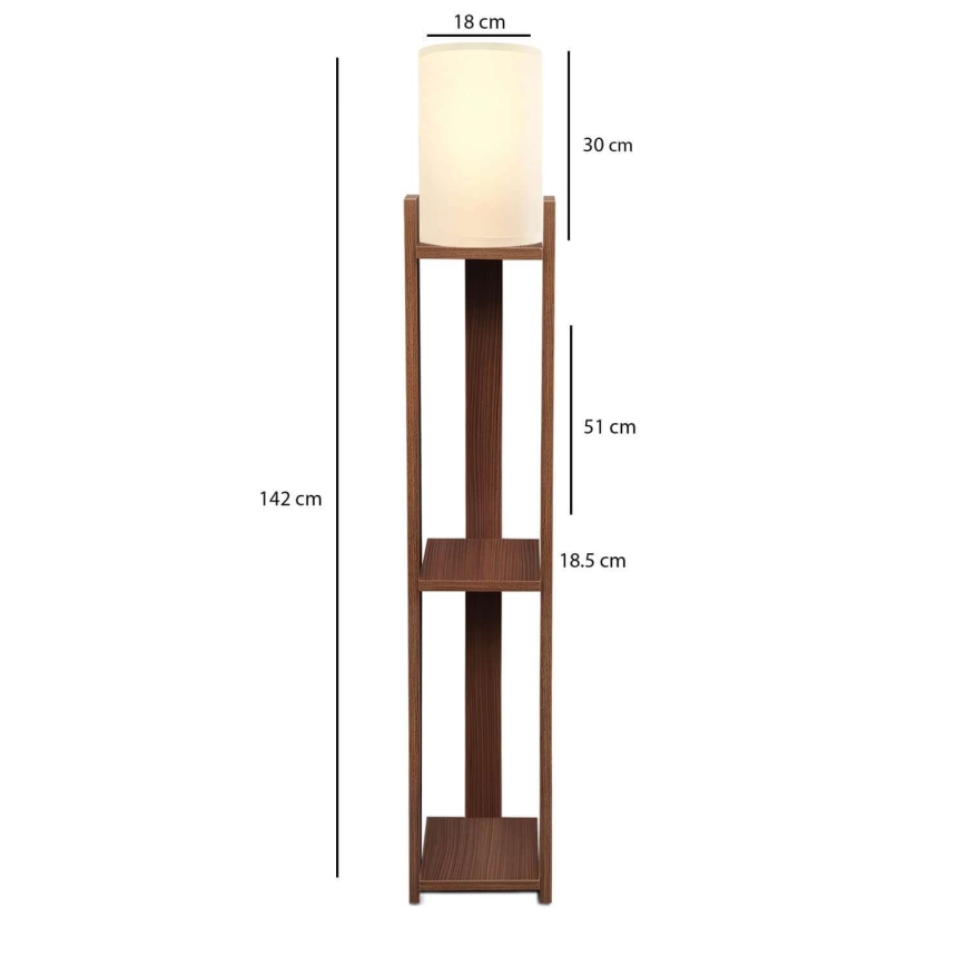 Állólámpa AYD 1xE27/40W/230V barna/krémszínű