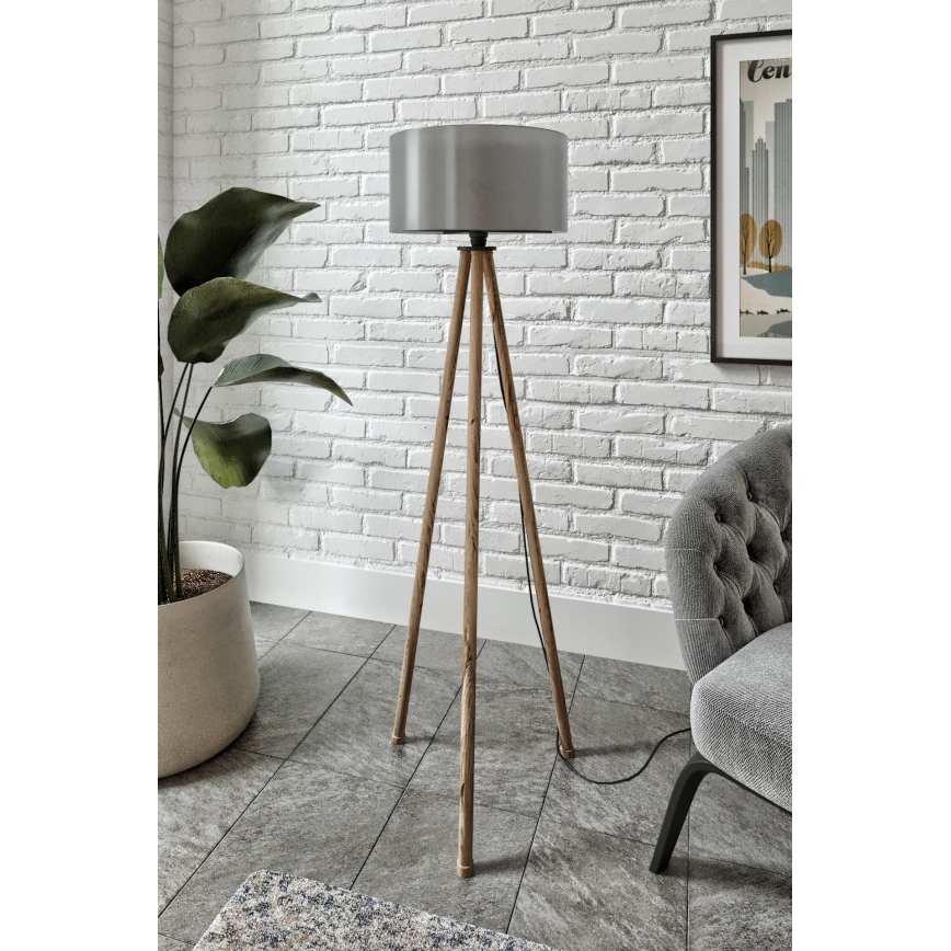 Állólámpa AYD 1xE27/40W/230V barna/szürke