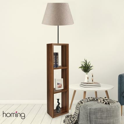 Állólámpa AYD 1xE27/40W/230V barna/szürke