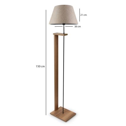Állólámpa AYD 1xE27/40W/230V bézs/barna
